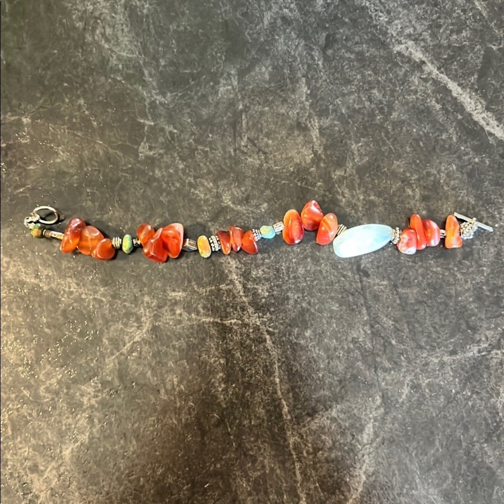 Amber +‎ Turquoise Bracelet